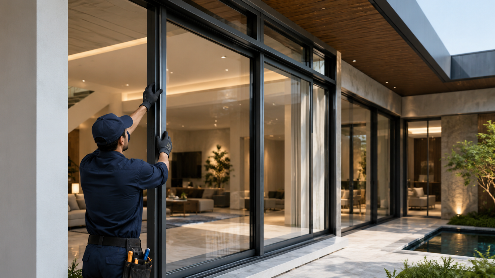 Aluminium window fabrication