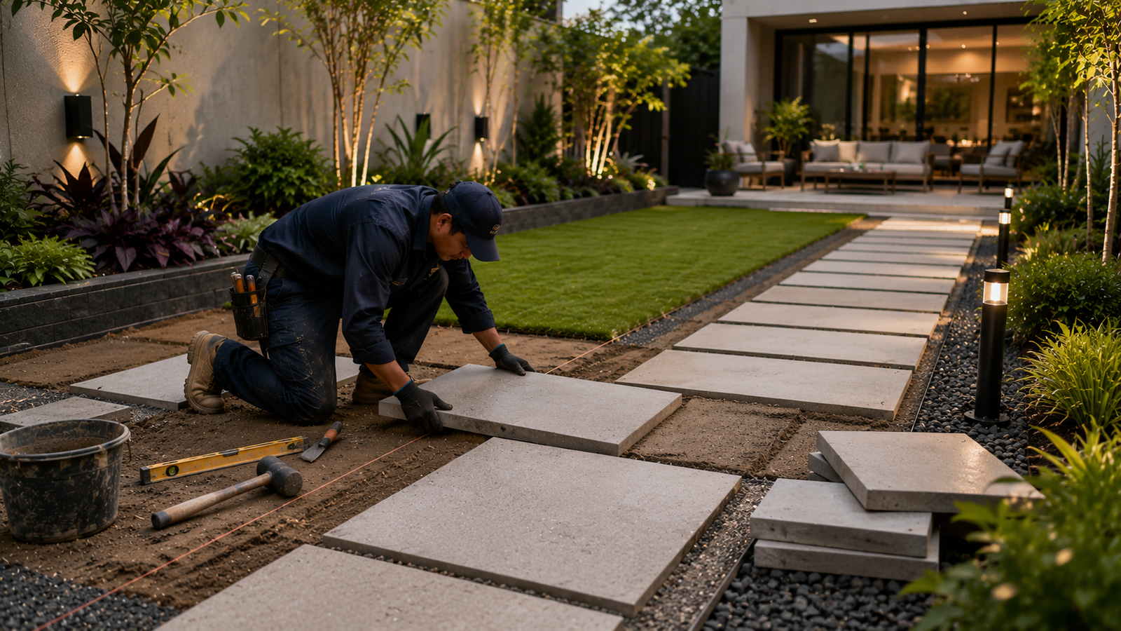 Natural lawn installation