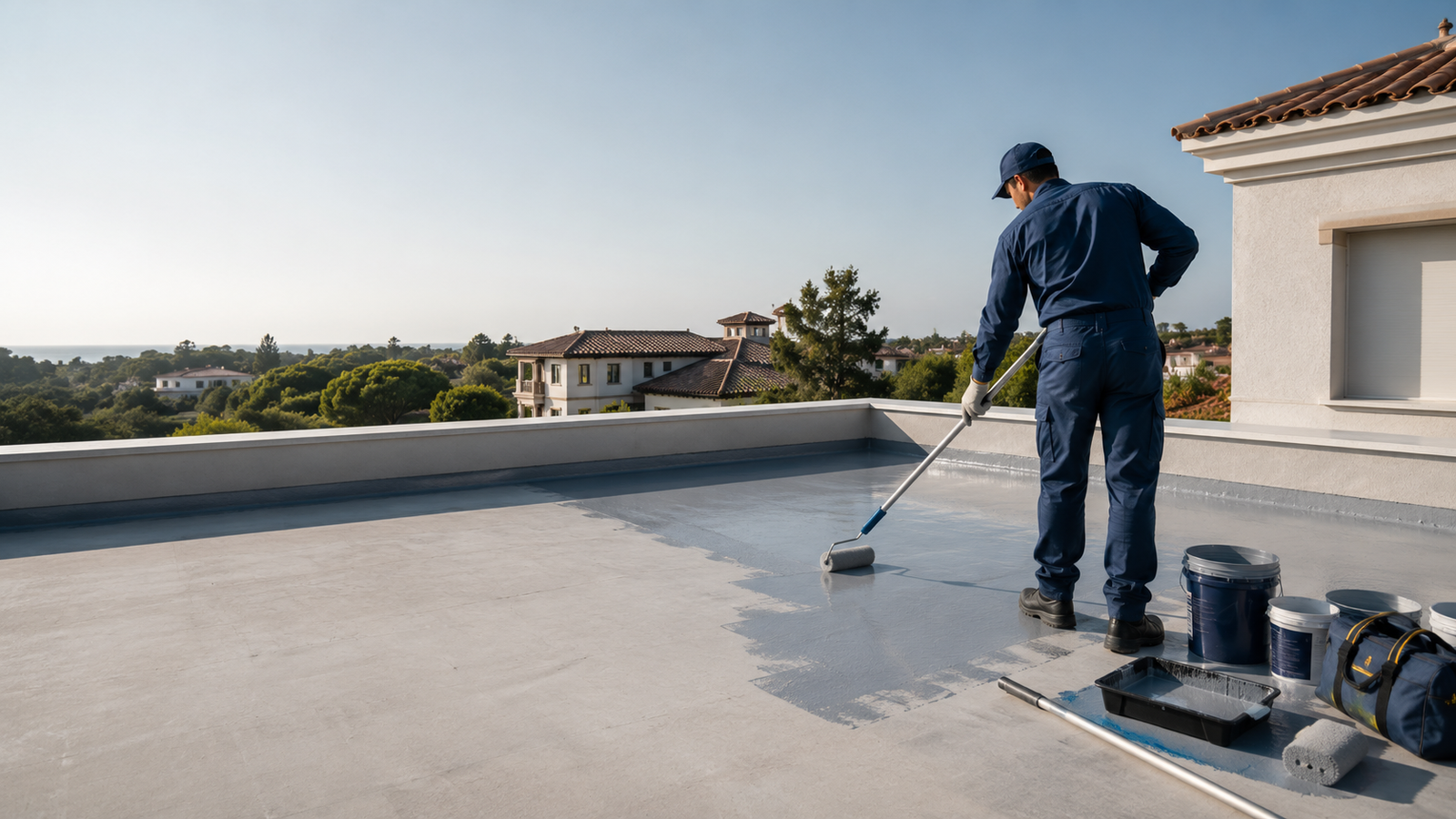 Waterproofing application on roof