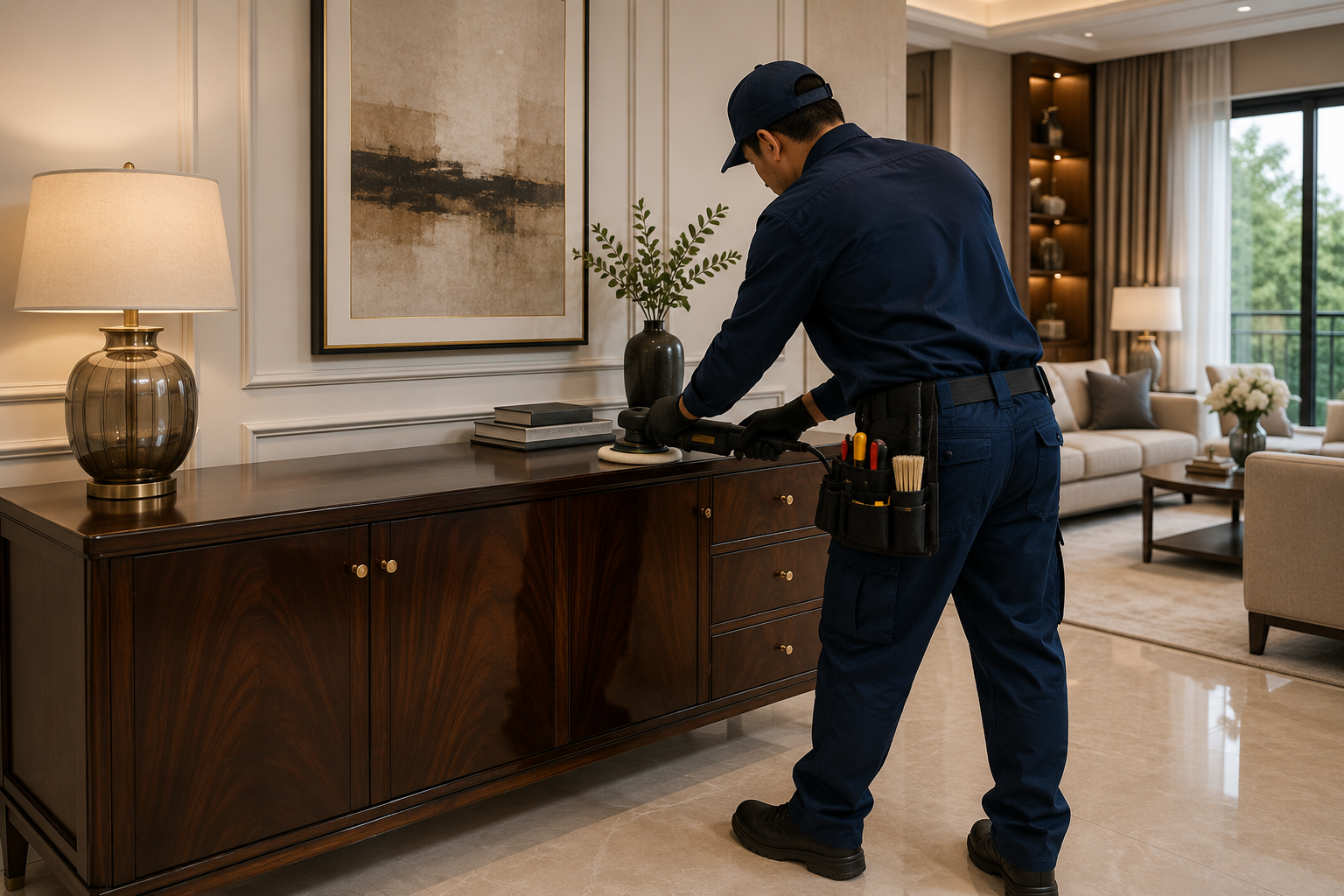 Furniture repair and polishing