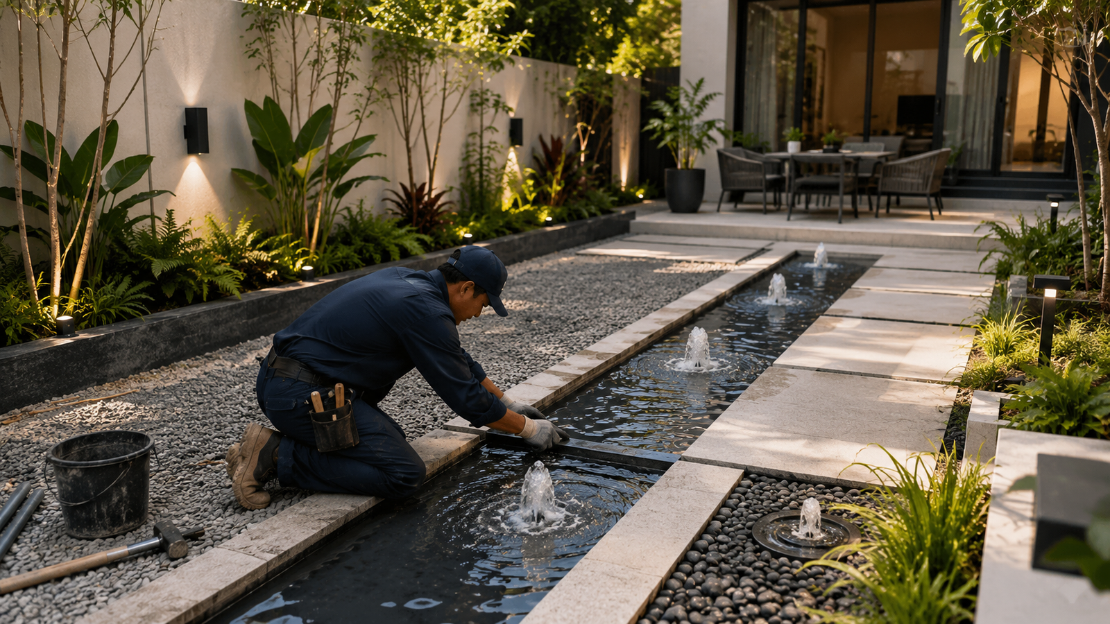 Water feature installation