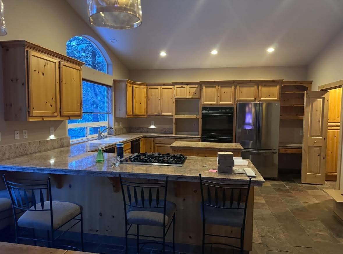 Kitchen before renovation with inefficient layout and outdated design