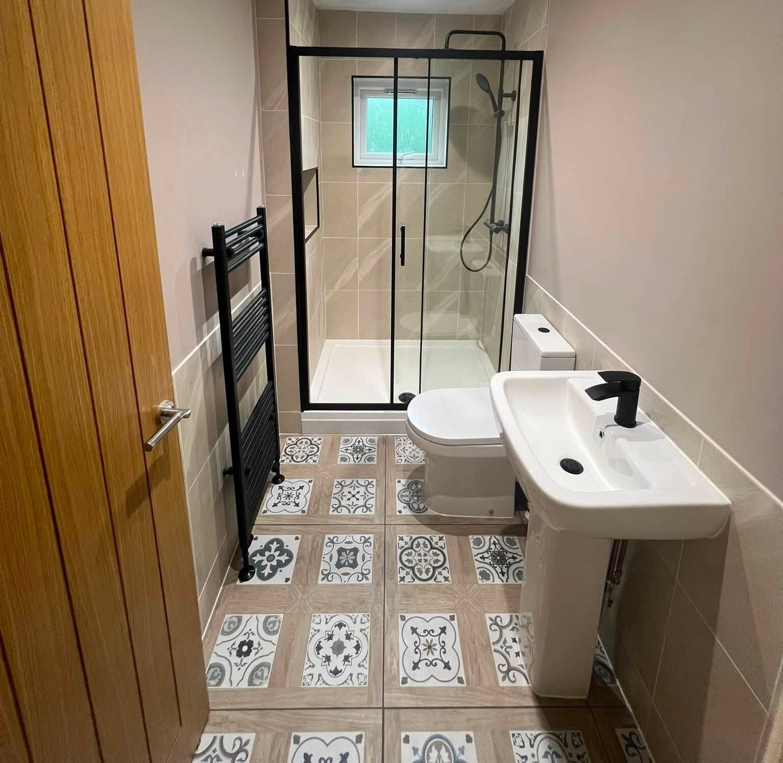 Bathroom vanity after renovation