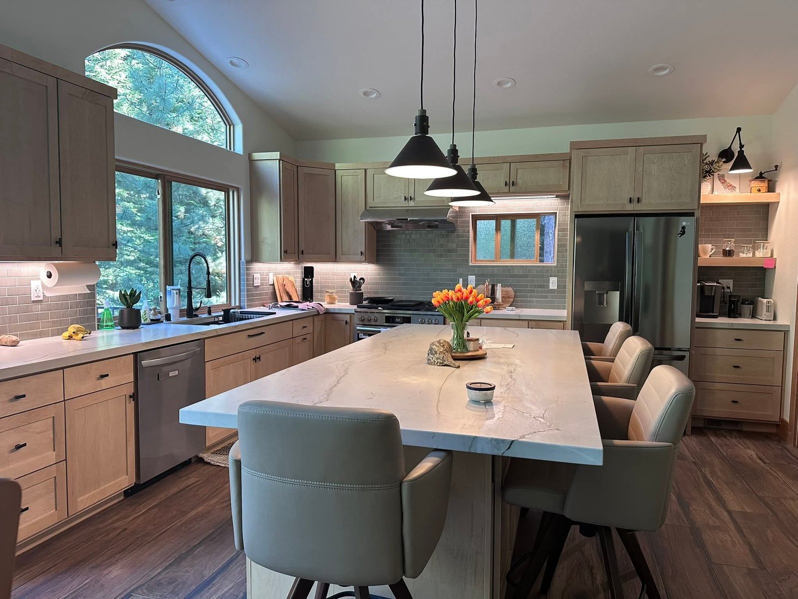 Luxury kitchen after redesign with improved layout and premium finishes